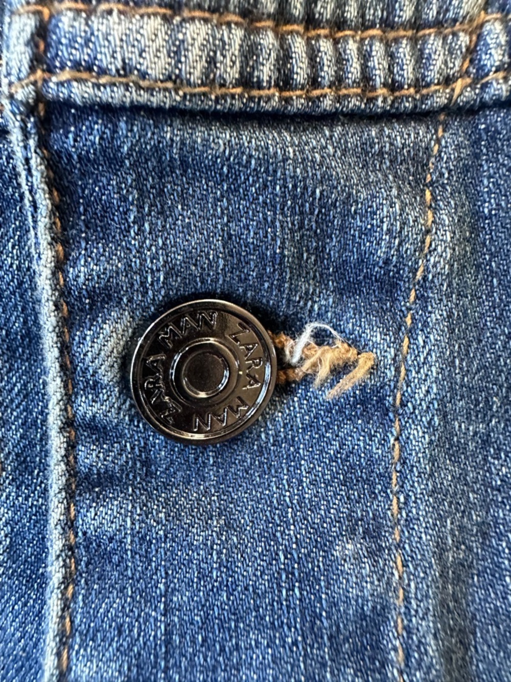 Zara Men’s Denim Couture Jean Vest Distressed & Embellished Medium - Picture 5 of 14